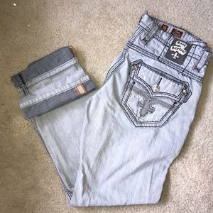 Rock Revival Acid-wash Dan Straight Jeans Size 36